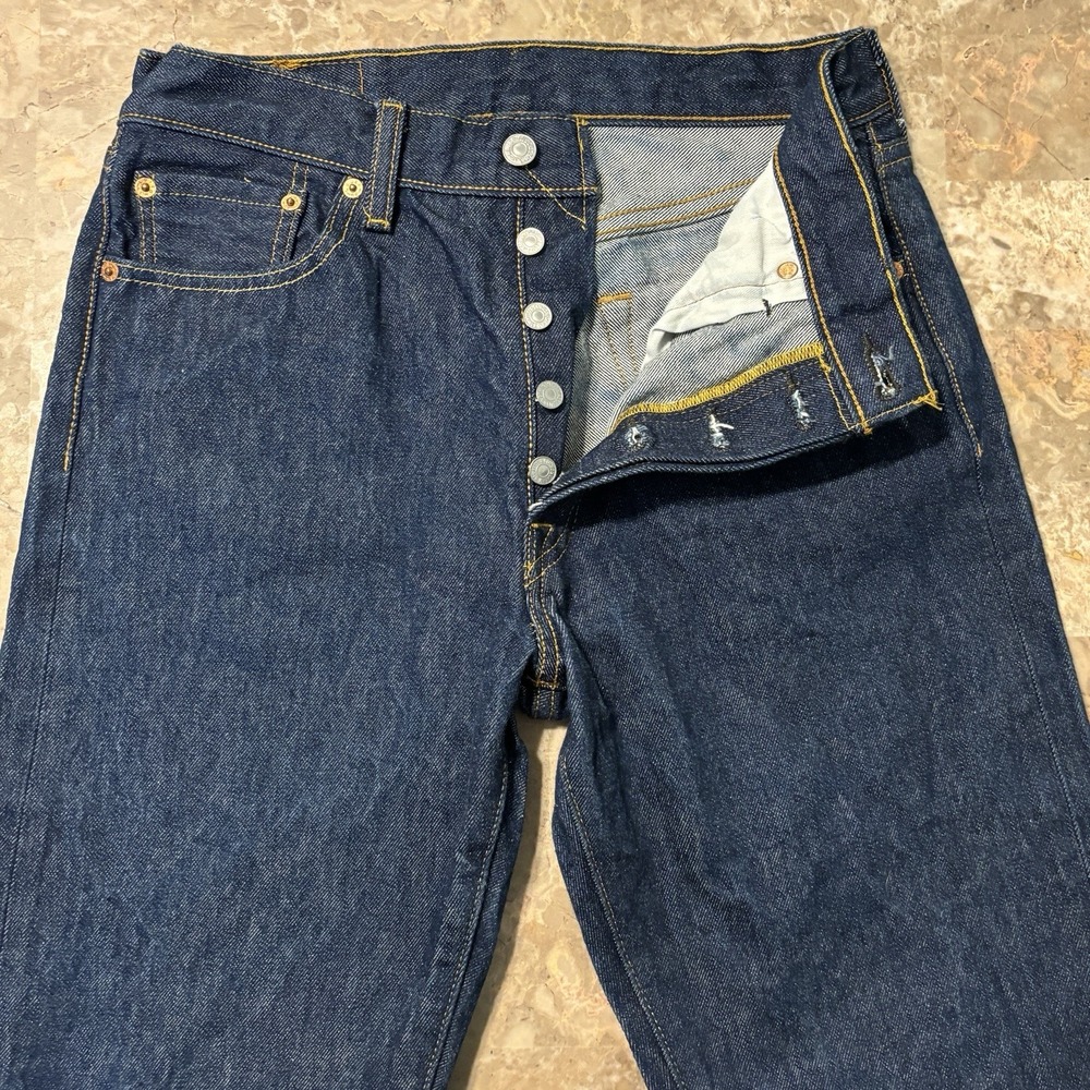 Levis Jeans Mens 31x36 (fits 30x33) Blue 501 Dark Wash Button Fly Western